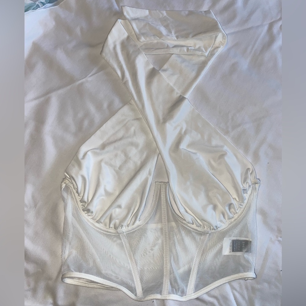 Elegant White Halter Bralette